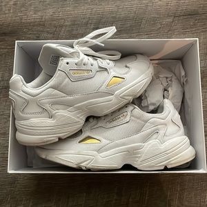 White Adidas falcon from famous k drama Crash Landing on You